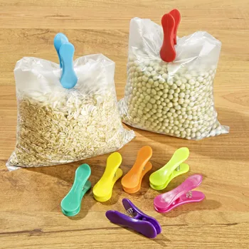 Kuchyňský mlýnek 3Pagen 8 klipsů na sáčky, barevná barevná sada