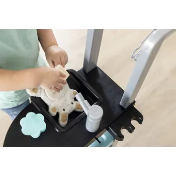 Dětská domácnost SMOBY Prádelna 3v1 s žehličkou a tyčovým vysavačem Rowenta 3+