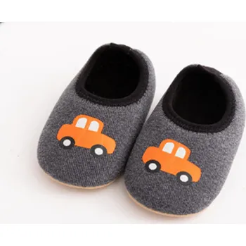 Chlapecké bačkory Bavlněné bačkůrky - AUTO- šedé (2-3 roky) (Značka: MISSANGEL)