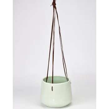 Květináč Keramický květináč na zavěšení zelený II. jakost 11x12 cm