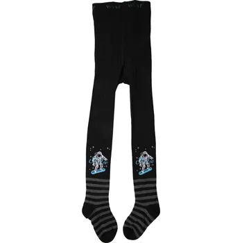 Chlapecké punčocháče Wolf P2214 černé kosmonaut