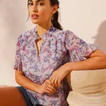 Blancheporte Halenka z recyklovaného polyesteru modrá/fialová 42