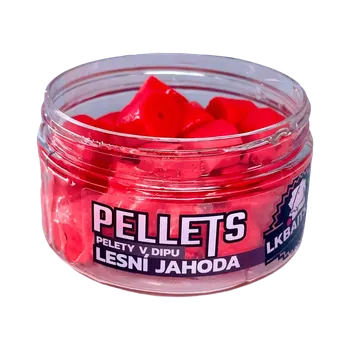 LK Baits Pelety v dipu Lesní Jahoda 12mm, 60g