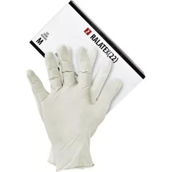 Pracovní rukavice Reis RALATEX 22 rukavice pudrované bílé 100 KS