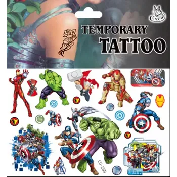 Odstranitelné tetování Dětské dočasné tetování - THE AVENGERS 11 (Značka: TAKARA TOMY)