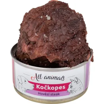 Krmivo pro psa ALL ANIMALS Kočkopes konz. hovězí steak 100g