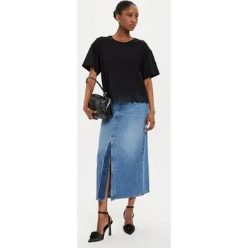 Pánské tričko TWINSET T-Shirt 242TP2510 Černá Loose Fit M