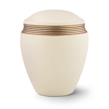Smuteční dekorace Keramická urna Helena - Krémová