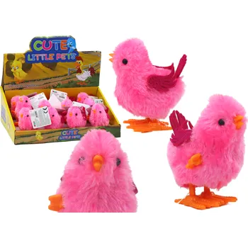 Figurka Mamido Skákací růžové kuřátko na klíček - hračka figurka