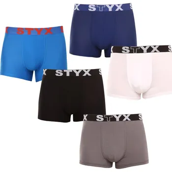 Boxerky 5PACK pánské boxerky Styx sportovní guma vícebarevné (5G0908137) S Možnost vrácení zboží ZDARMA do 120 dnů!