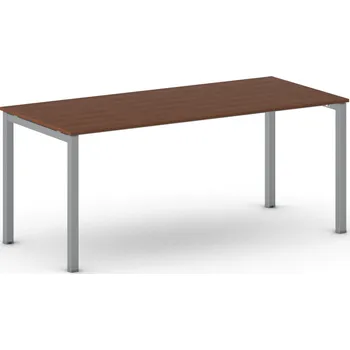 Psací stůl B2B Partner Jednací kancelářský stůl PRIMO SQUARE, 180x80 cm, šedostříbrná podnož, třešeň