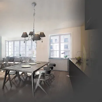 Näve Anticky šedé závěsné světlo Susana antická šedá, šedá 4 x 40 W - Doprava zdarma