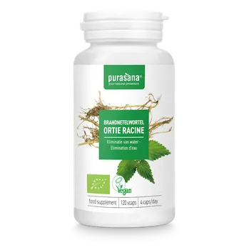 Přírodní produkt Kopřiva kořen BIO (210 mg) doplněk stravy 120 kapslí - Purasana