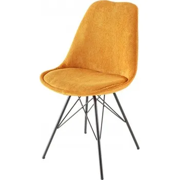 Jídelní židle 2SET jídelní židle SCANDINAVIA CORD tmavě žlutá / černá