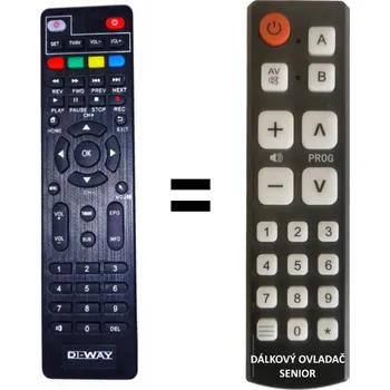 DI-WAY AND 4X4 náhradní dálkový ovladač pro seniory