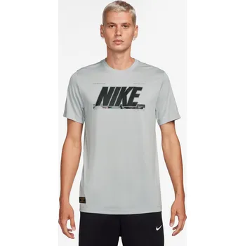 Pánské tričko Nike Dri-FIT tréninkové tričko - 0 - šedá - M
