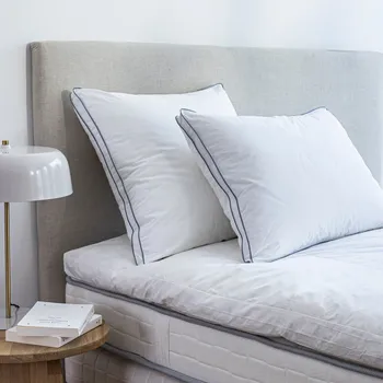 Polštář Blancheporte Perkálový bavlněný polštář s mikrogelovou výplní, tvrdý bílá 60x60 cm