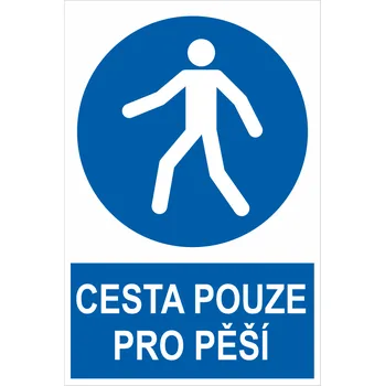 CESTA POUZE PRO PĚŠÍ ISO 7010 samolepící PVC fólie 400 x 300 mm