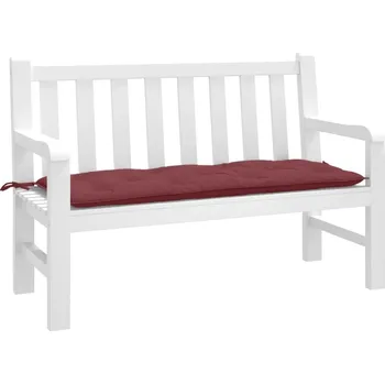 Podsedák vidaXL Poduška na zahradní lavici vínová melanž 120 x 50 x 7 cm textil [4002542] Barva: melanžová vínová