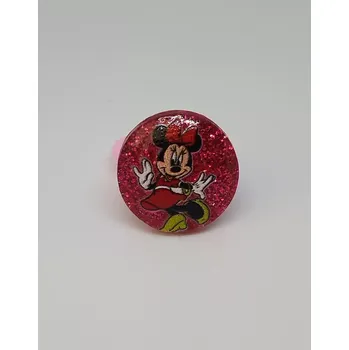 Prsten Prstýnek - MICKEY MOUSE - MINNIE - růžový (Značka: ZHEJIANG)