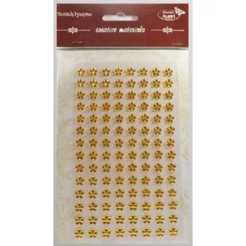 Set školních potřeb Stiker z kryształkami Kwiaty złociste 8mm 112szt