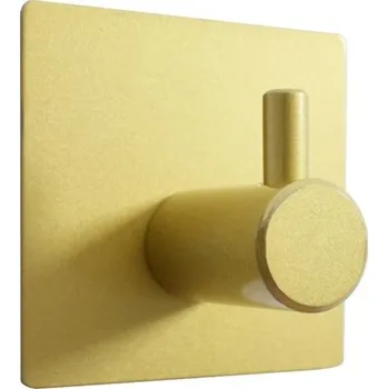 Sada koupelnových doplňků Háček čtvercový zlatý, rozměr 4,5x4,5x3cm