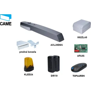 Pohon brány Sada CAME Axo AXL20DGS pro jednokřídlová brána do 2,2m/200kg s příslušenstvím, 801MP-0020