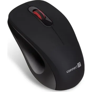 Počítač CONNECT IT "MUTE" bezdrátová optická tichá myš, USB, (+ 1x AA baterie zdarma), černá