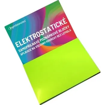 Samolepící bloček Symbionotes Elektrostatické poznámkové bločky 190x100 mm zelené