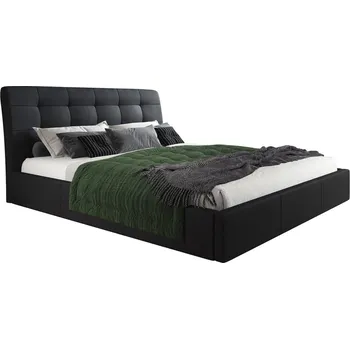 Postel Čalouněná postel ADLO rozměr 90x200 cm Černá eko-kůže