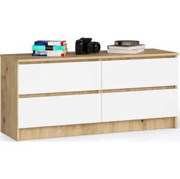 Nábytek Komoda K160 4SZ - dub artisan/bílá