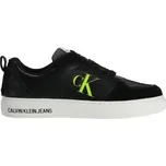 Pánské nízké tenisky Calvin Klein CASUAL CUPSOLE XRAY 44 Černá, Bílá, Reflexní neon