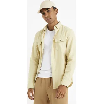 Pánská košile Celio Flanelová košile Caoflacko - Pánské Celio krémová 2030730