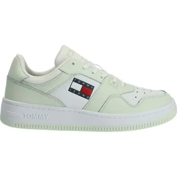 Dámská obuv Dámské nízké tenisky Tommy Hilfiger TOMMY JEANS RETRO BASKET WMN 36 Světle zelená, Bílá, Tmavě modrá, Červená