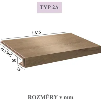 Schodiště Vinylové schody LONGLINE 1093 Dub kamenný Varianta: Schod s nosem TYP 2A (Střed)