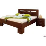 Domestav SOFIA manželská postel čelo rovné čtverečky 160 cm buk cink mořený