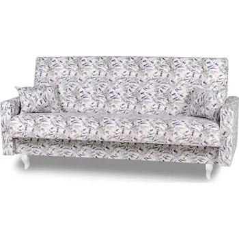 Pohovka Pohovka LUDVÍK II s bočnicemi, levandule/dřevo: bílé (lawenda 3741/104)