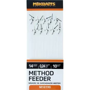 MIKBAITS Method Feeder návazce - Návazce č.14 se zapichovacím hrotem 10ks