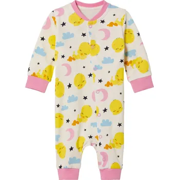 Dětský overall Dívčí overal na spaní (50/56, bílá)