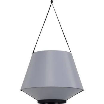 Forestier Carrie S závěsné světlo, šedá - délka přívodního kabelu 125 cm; baldachýn- Ø 8 cm, výška 1 cm 1 x 15 W LED - Doprava zdarma