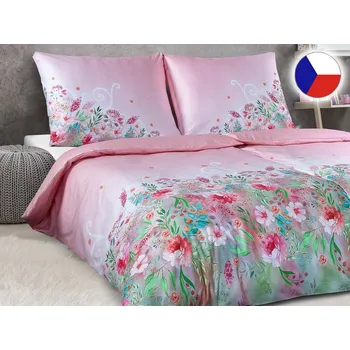 Povlečení Luxusní saténové povlečení 70x90, 140x220 GEON Květinový sen