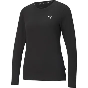 Dámské triko Puma ESSENTIALS LONG SLEEVE TEE S Černá, Bílá