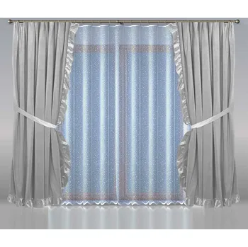 Závěs Forbyt Závěs, Bonadea komplet 3 ks, světle šedá, 150 x 250 cm METRÁŽ: 250 cm