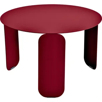 Zahradní stůl Červený kovový zahradní konferenční stolek Fermob Bebop 60 cm