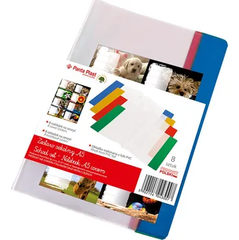 Panta Plast Panta Plast, 0402-0005-99/030, obal na sešit A5 se štítkem, 8 ks