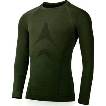 Pánské termoprádlo WOLF pánské bezešvé merino triko - Zelená 6160 / 2XL/3XL / Zelená