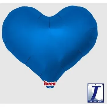 Party dekorace Balónek srdce modré metalické 45 cm t221504