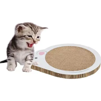 TRIXIE JUNIOR škrabací karton "myš", catnip, 35 x 2,5 x 29,5 cm, bílá