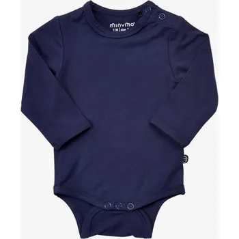 Dětské body s dlouhým rukávem z bambusu modré Dark Navy MINYMO Velikost: 68