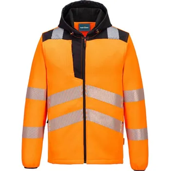 pracovní bunda PORTWEST Bunda PW335 Fleece Hi-Vis Technica, reflexní POR-PW335OBR4XL 4XL Oranžová/černá